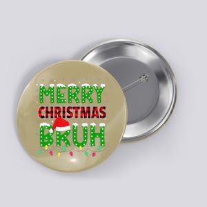 Bruh Christmas Red Plaid Teens Xmas Pajama Button