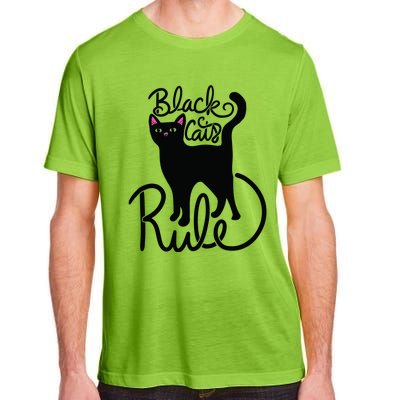 Black Cats RULE Fun Black Cat Mom Cute Adult ChromaSoft Performance T-Shirt