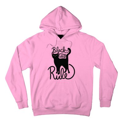 Black Cats RULE Fun Black Cat Mom Cute Hoodie