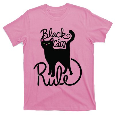 Black Cats RULE Fun Black Cat Mom Cute T-Shirt