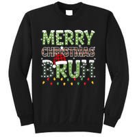 Bruh Christmas Red Plaid Xmas Pajama Sweatshirt