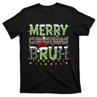 Bruh Christmas Red Plaid Xmas Pajama T-Shirt