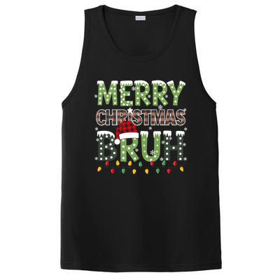 Bruh Christmas Red Plaid Xmas Pajama PosiCharge Competitor Tank