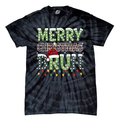 Bruh Christmas Red Plaid Xmas Pajama Tie-Dye T-Shirt