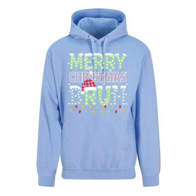 Bruh Christmas Red Plaid Xmas Pajama Unisex Surf Hoodie