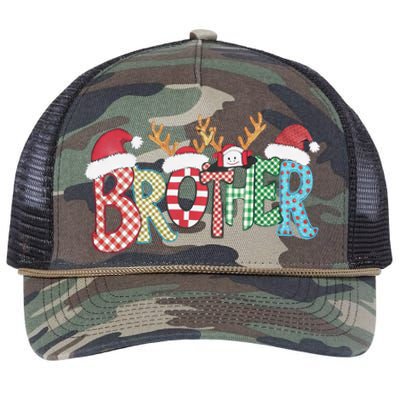 Brother Christmas Reindeer Santa Festive Design Funny Gift Retro Rope Trucker Hat Cap