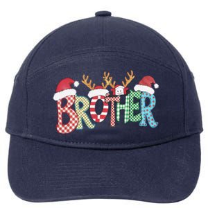 Brother Christmas Reindeer Santa Festive Design Funny Gift 7-Panel Snapback Hat