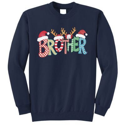 Brother Christmas Reindeer Santa Festive Design Funny Gift Tall Sweatshirt