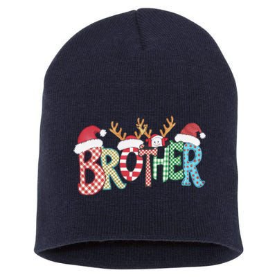 Brother Christmas Reindeer Santa Festive Design Funny Gift Short Acrylic Beanie