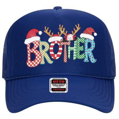 Brother Christmas Reindeer Santa Festive Design Funny Gift High Crown Mesh Back Trucker Hat