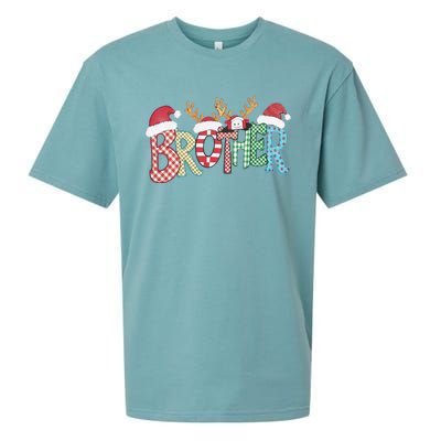 Brother Christmas Reindeer Santa Festive Design Funny Gift Sueded Cloud Jersey T-Shirt