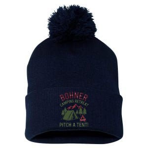 Bohner Camping Retreat Pitch A Tent Funny Camping Pom Pom 12in Knit Beanie