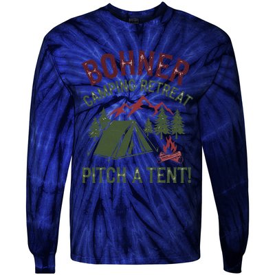 Bohner Camping Retreat Pitch A Tent Funny Camping Tie-Dye Long Sleeve Shirt