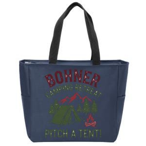 Bohner Camping Retreat Pitch A Tent Funny Camping Zip Tote Bag