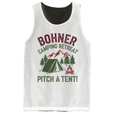 Bohner Camping Retreat Pitch A Tent Funny Camping Mesh Reversible Basketball Jersey Tank