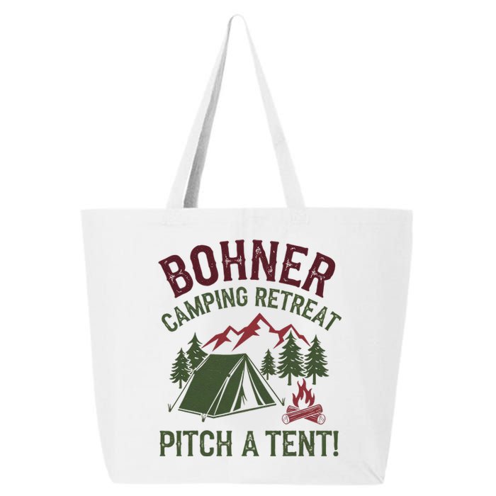 Bohner Camping Retreat Pitch A Tent Funny Camping 25L Jumbo Tote