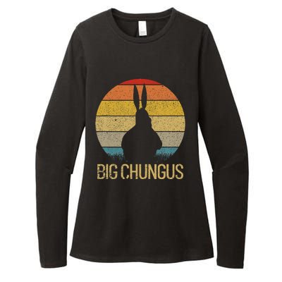 Big Chungus Retro Sunset Vintage Dank Meme Big Chungus Womens CVC Long Sleeve Shirt