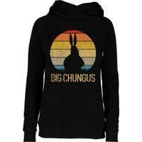 Big Chungus Retro Sunset Vintage Dank Meme Big Chungus Womens Funnel Neck Pullover Hood