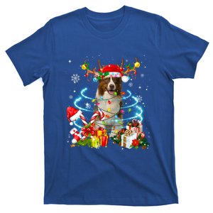 Border Collie Reindeer Christmas Tree Lights Pajama Dog Xmas Gift T-Shirt