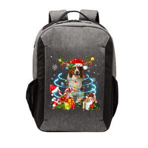 Border Collie Reindeer Christmas Tree Lights Pajama Dog Xmas Gift Vector Backpack