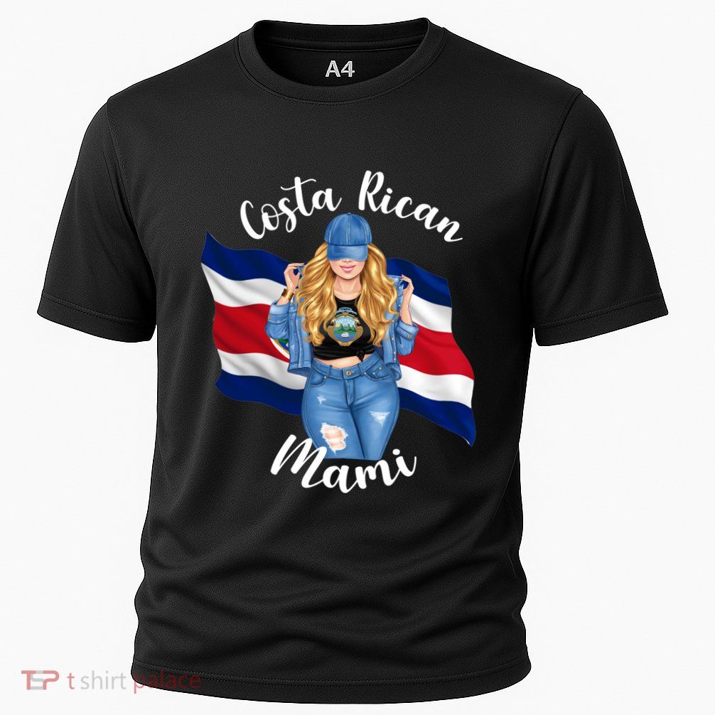 Blonde Costa Rican Mami Flag Emblem Costa Rico Queen Mom Cool Gift Performance Shirt