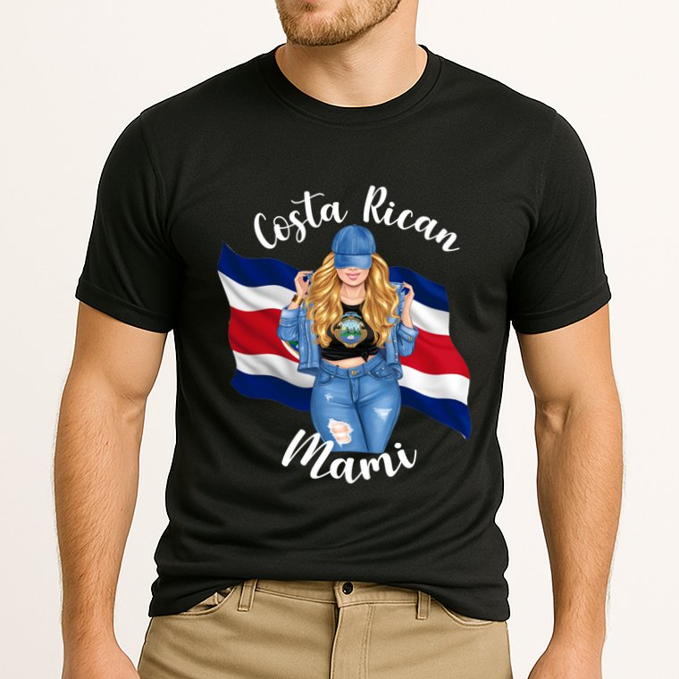 Blonde Costa Rican Mami Flag Emblem Costa Rico Queen Mom Cool Gift Cooling Performance Crew T-Shirt