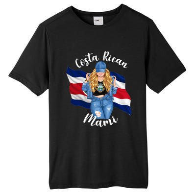 Blonde Costa Rican Mami Flag Emblem Costa Rico Queen Mom Cool Gift Tall Fusion ChromaSoft Performance T-Shirt