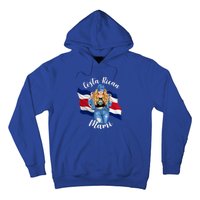 Blonde Costa Rican Mami Flag Emblem Costa Rico Queen Mom Cool Gift Hoodie