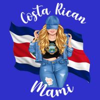 Blonde Costa Rican Mami Flag Emblem Costa Rico Queen Mom Cool Gift Tall T-Shirt
