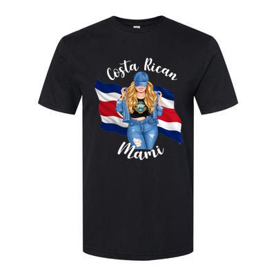 Blonde Costa Rican Mami Flag Emblem Costa Rico Queen Mom Cool Gift Softstyle® CVC T-Shirt