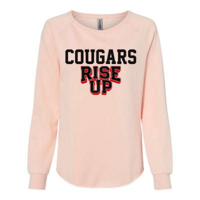 Brazos Cougars Rise Up Hs Premium Womens California Wash Sweatshirt