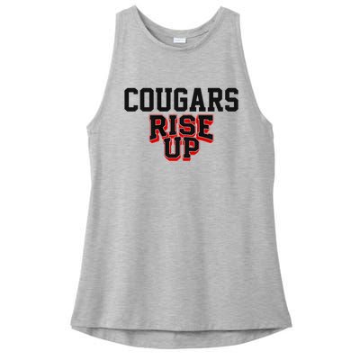 Brazos Cougars Rise Up Hs Premium Ladies PosiCharge Tri-Blend Wicking Tank