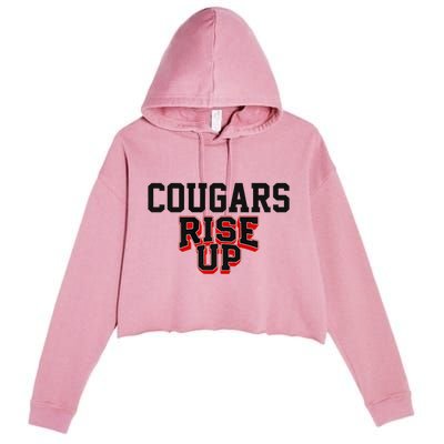 Brazos Cougars Rise Up Hs Premium Crop Fleece Hoodie