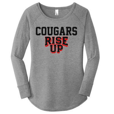 Brazos Cougars Rise Up Hs Premium Women's Perfect Tri Tunic Long Sleeve Shirt