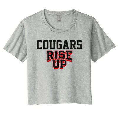 Brazos Cougars Rise Up Hs Premium Women's Crop Top Tee