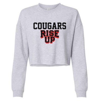 Brazos Cougars Rise Up Hs Premium Cropped Pullover Crew