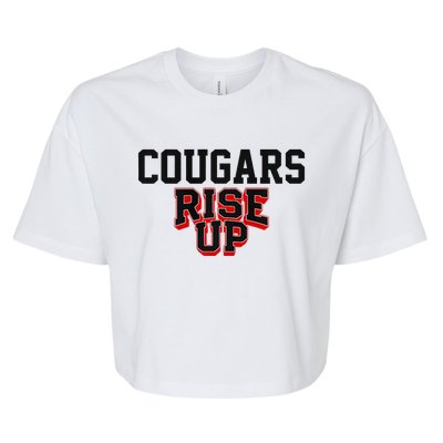 Brazos Cougars Rise Up Hs Premium Bella+Canvas Jersey Crop Tee