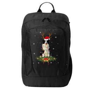 Border Collie Reindeer Santa Hat Xmas Lights Christmas Xmas Meaningful Gift City Backpack