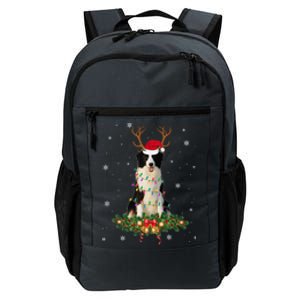 Border Collie Reindeer Santa Hat Xmas Lights Christmas Xmas Meaningful Gift Daily Commute Backpack