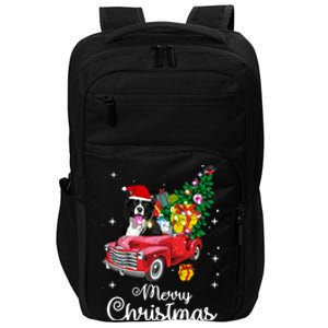 Border Collie Ride Red Truck Christmas Pajama Funny Xmas Dog Gift Impact Tech Backpack