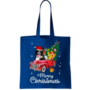 Border Collie Ride Red Truck Christmas Pajama Funny Xmas Dog Gift Tote Bag