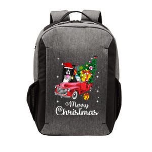 Border Collie Ride Red Truck Christmas Pajama Funny Xmas Dog Gift Vector Backpack