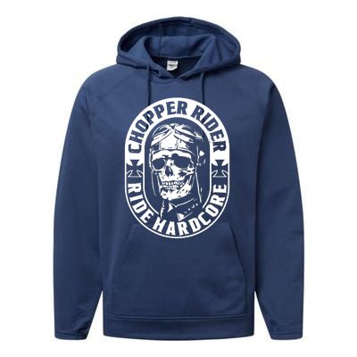 Biker Chopper Rider Motorbike Motorcycle Performance Fleece Hoodie