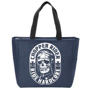 Biker Chopper Rider Motorbike Motorcycle Zip Tote Bag