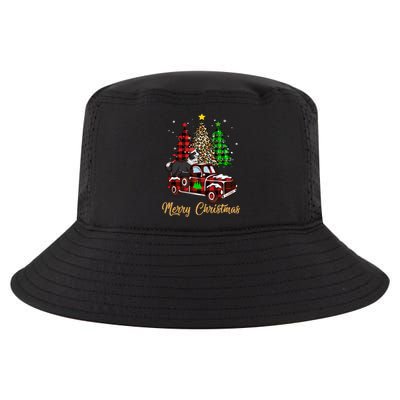 Border Collie Riding Red Truck Xmas Merry Christmas Gift Cool Comfort Performance Bucket Hat