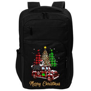 Border Collie Riding Red Truck Xmas Merry Christmas Gift Impact Tech Backpack