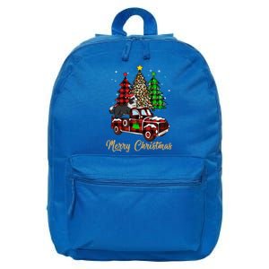 Border Collie Riding Red Truck Xmas Merry Christmas Gift 16 in Basic Backpack