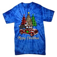 Border Collie Riding Red Truck Xmas Merry Christmas Gift Tie-Dye T-Shirt