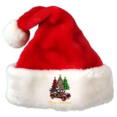 Border Collie Riding Red Truck Xmas Merry Christmas Gift Premium Christmas Santa Hat