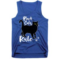 Black Cats Rule Funny Cat Mom Cat Dad Kitty Kitten Lover Gift Tank Top